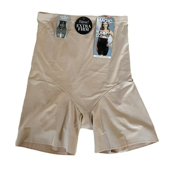 Naomi & Nicole Hi Waist Thigh Slimmer Ultimate Control Nude Womens Sz 3X NWT - Picture 2 of 8